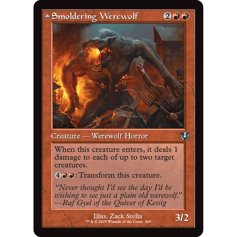 Smoldering Werewolf // Erupting Dreadwolf (INR-465) - Innistrad Remastered