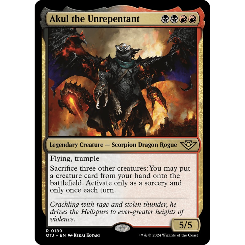 Akul the Unrepentant (OTJ-189) - Outlaws of Thunder Junction