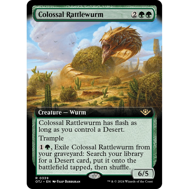 Colossal Rattlewurm (OTJ-339) - Outlaws of Thunder Junction: (Extended Art) Foil