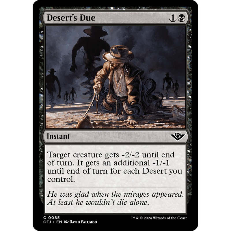 Desert's Due (OTJ-085) - Outlaws of Thunder Junction Foil