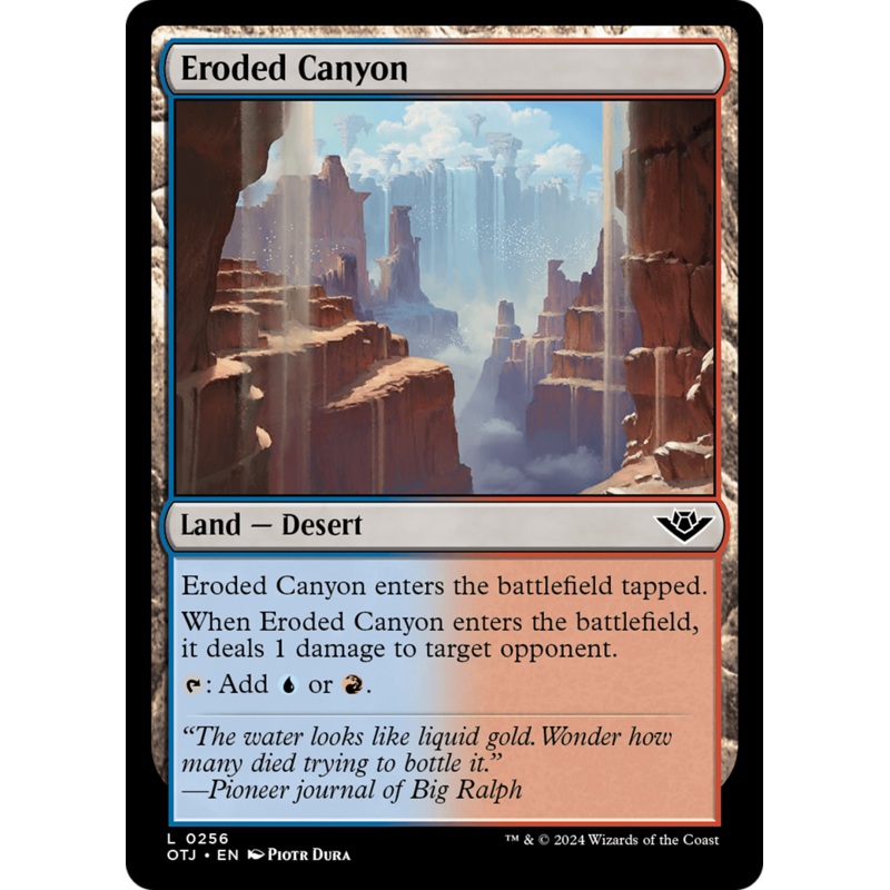 Eroded Canyon (OTJ-256) - Outlaws of Thunder Junction Foil