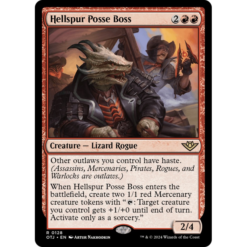 Hellspur Posse Boss (OTJ-128) - Outlaws of Thunder Junction Foil