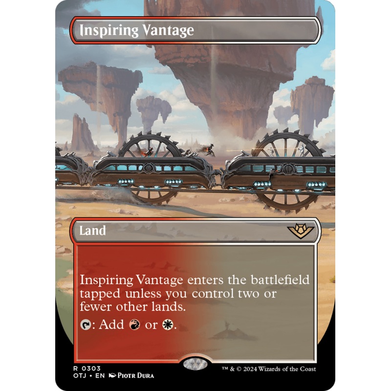 Inspiring Vantage (OTJ-303) - Outlaws of Thunder Junction (Borderless) Foil