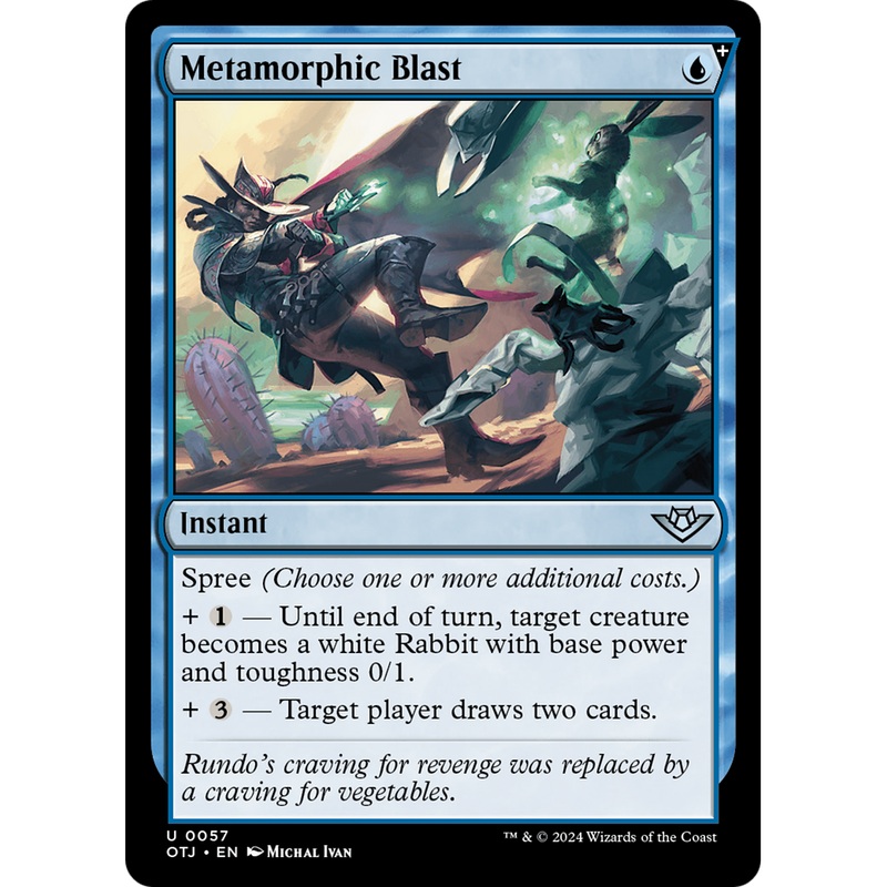 Metamorphic Blast (OTJ-057) - Outlaws of Thunder Junction: (spree) Foil