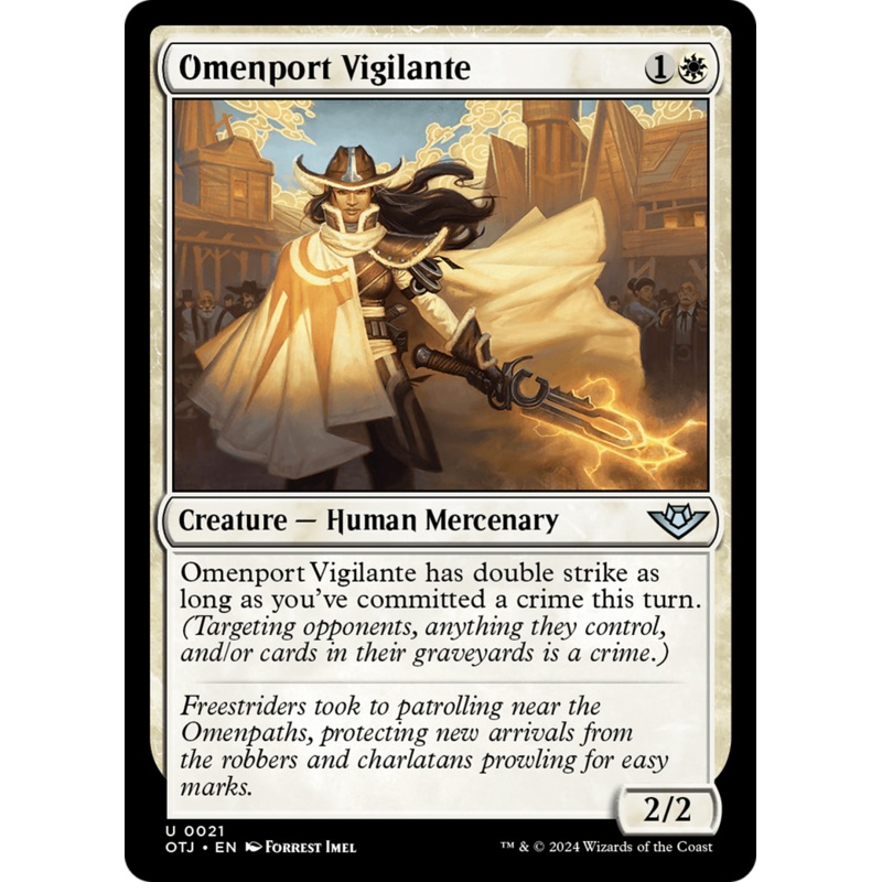 Omenport Vigilante (OTJ-021) - Outlaws of Thunder Junction Foil