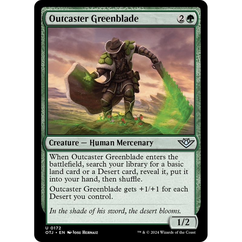 Outcaster Greenblade (OTJ-172) - Outlaws of Thunder Junction