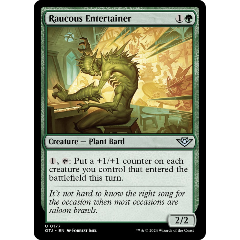 Raucous Entertainer (OTJ-177) - Outlaws of Thunder Junction Foil