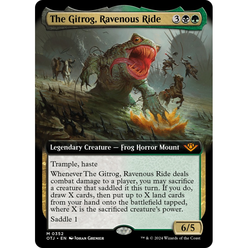 The Gitrog, Ravenous Ride (OTJ-352) - Outlaws of Thunder Junction: (Extended Art) Foil
