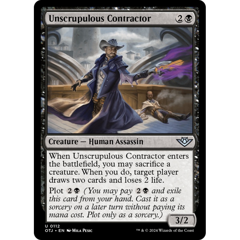Unscrupulous Contractor (OTJ-112) - Outlaws of Thunder Junction Foil