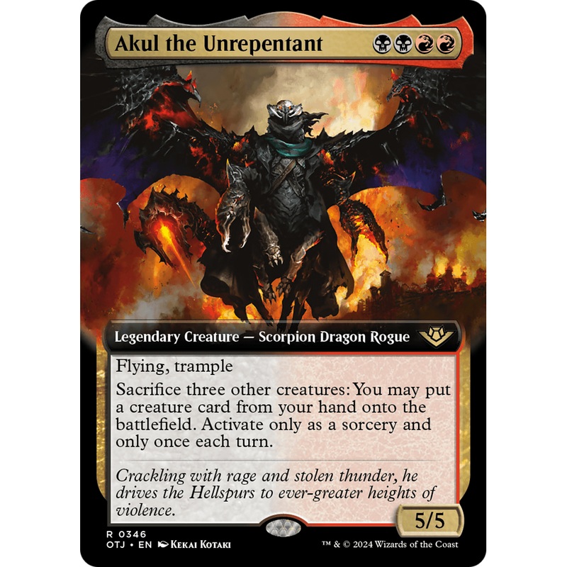 Akul the Unrepentant (OTJ-346) - Outlaws of Thunder Junction: (Extended Art)