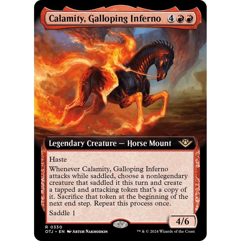 Calamity, Galloping Inferno (OTJ-330) - Outlaws of Thunder Junction: (Extended Art) Foil