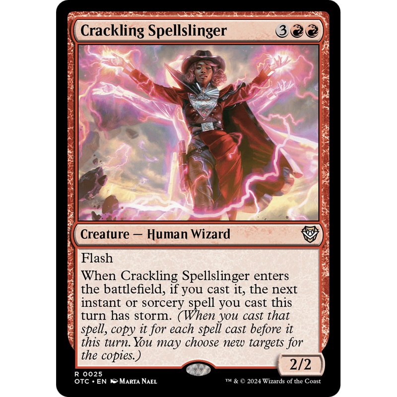 Crackling Spellslinger (OTC-025) - Outlaws of Thunder Junction Commander
