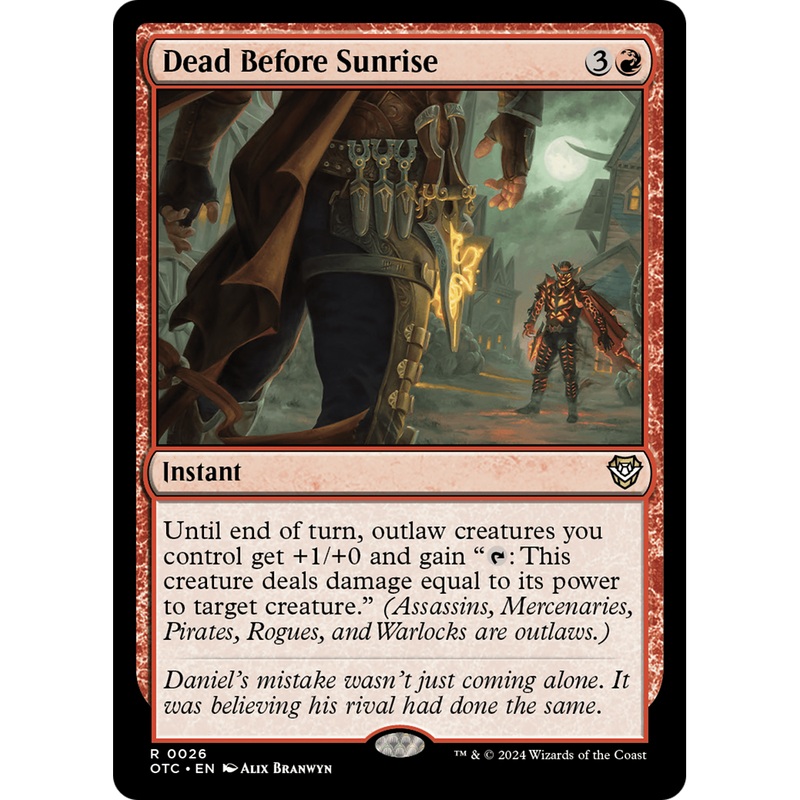 Dead Before Sunrise (OTC-026) - Outlaws of Thunder Junction Commander