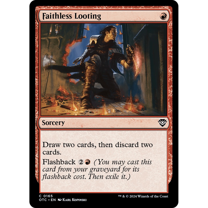 Faithless Looting (OTC-165) - Outlaws of Thunder Junction Commander
