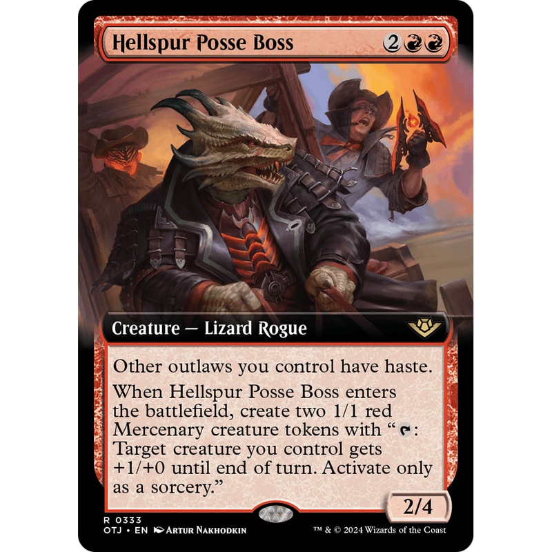 Hellspur Posse Boss (OTJ-333) - Outlaws of Thunder Junction: (Extended Art)
