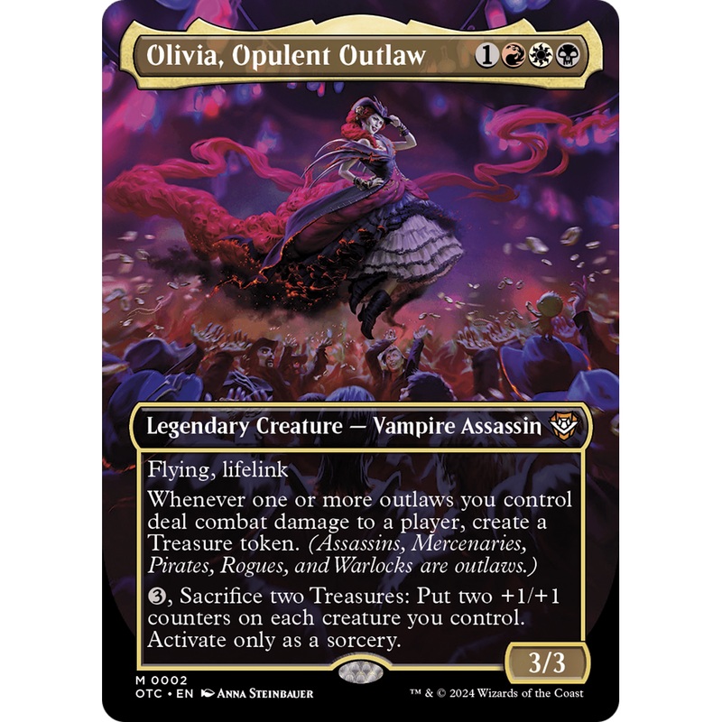 Olivia, Opulent Outlaw (OTC-002) - Outlaws of Thunder Junction Commander (Borderless) Foil
