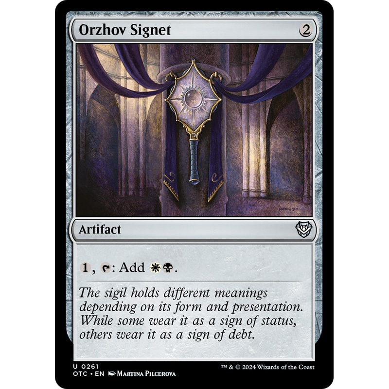 Orzhov Signet (OTC-261) - Outlaws of Thunder Junction Commander