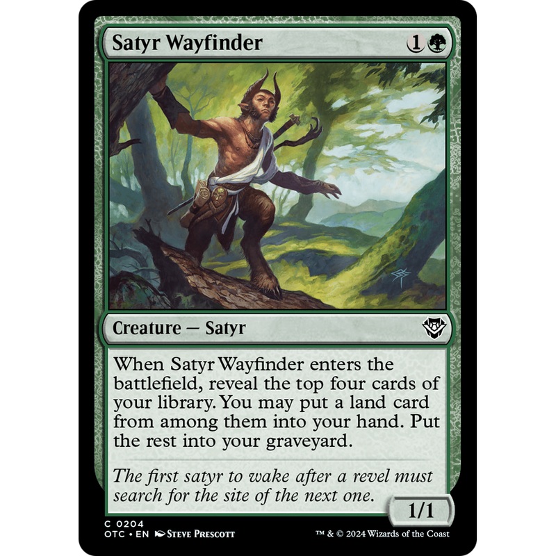 Satyr Wayfinder (OTC-204) - Outlaws of Thunder Junction Commander