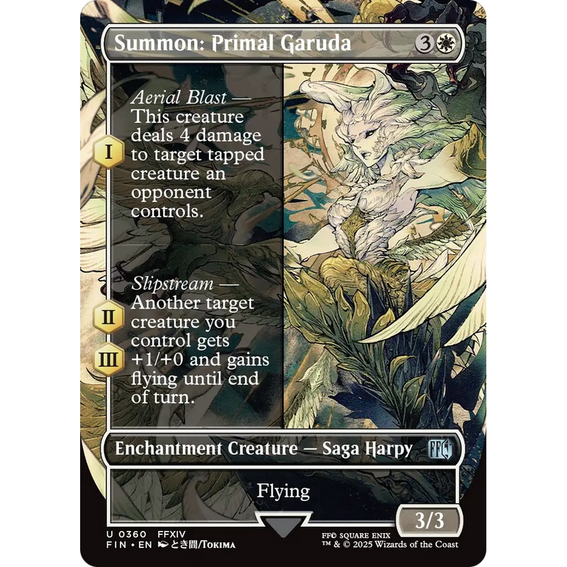 Summon: Primal Garuda (FIN-360) - FINAL FANTASY: (enchantment) (Borderless) Foil