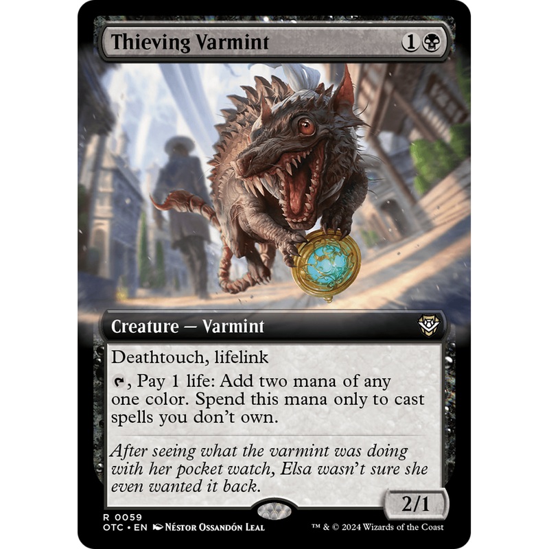 Thieving Varmint (OTC-059) - Outlaws of Thunder Junction Commander: (Extended Art)