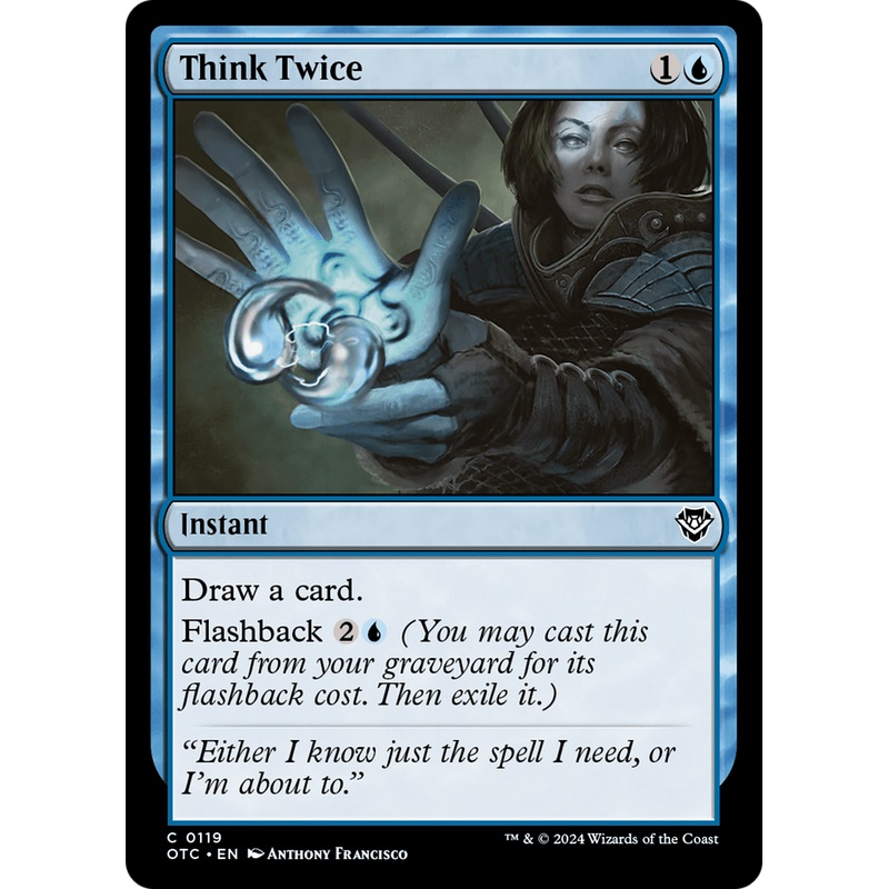 Think Twice (OTC-119) - Outlaws of Thunder Junction Commander