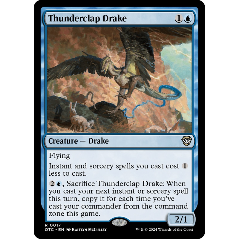 Thunderclap Drake (OTC-017) - Outlaws of Thunder Junction Commander