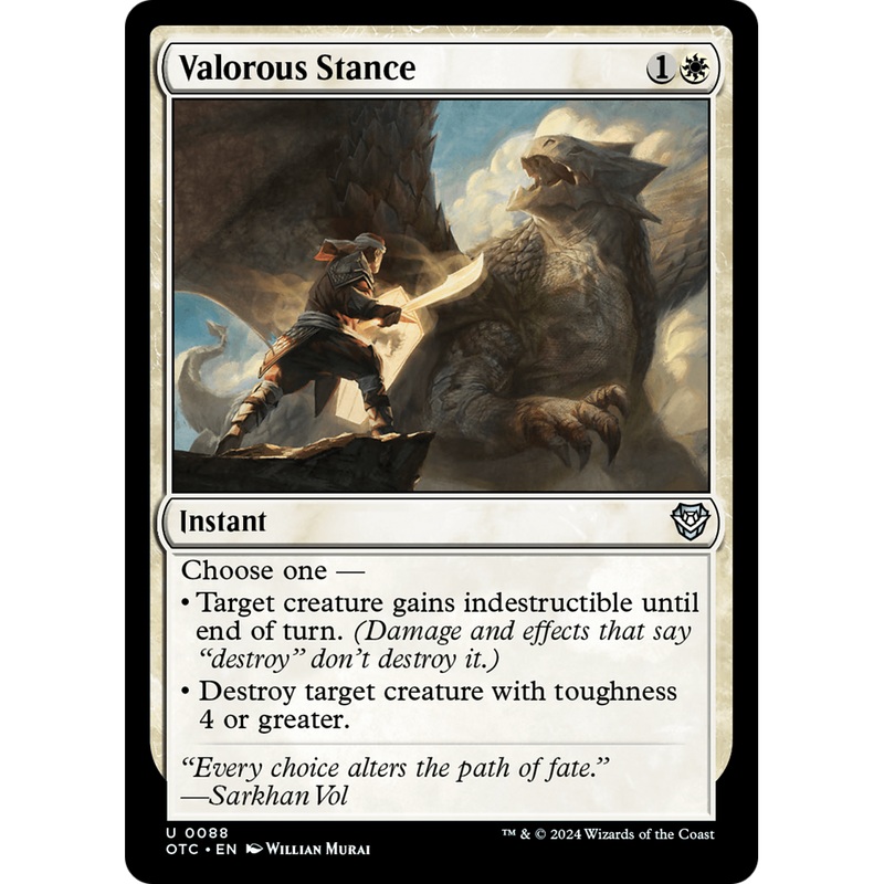 Valorous Stance (OTC-088) - Outlaws of Thunder Junction Commander