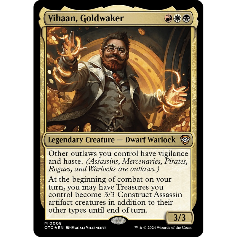 Vihaan, Goldwaker (OTC-008) - Outlaws of Thunder Junction Commander Foil
