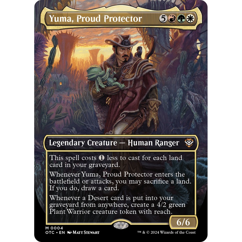 Yuma, Proud Protector (OTC-004) - Outlaws of Thunder Junction Commander (Borderless) Foil