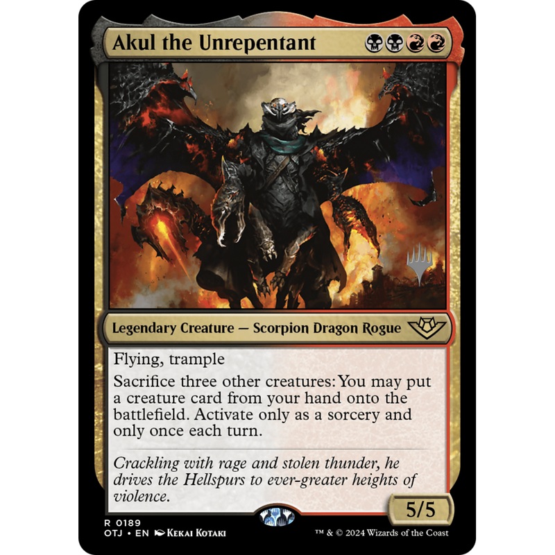 Akul the Unrepentant (PPOTJ-189P) - Outlaws of Thunder Junction Promos Foil