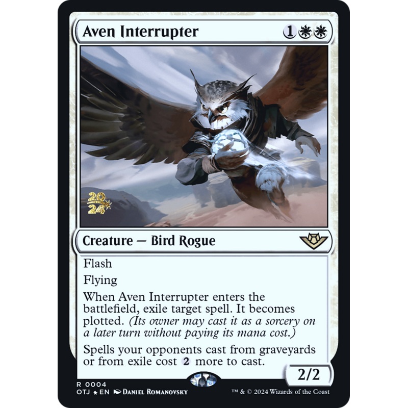 Aven Interrupter (PRE-04S) - Outlaws of Thunder Junction Promos Foil