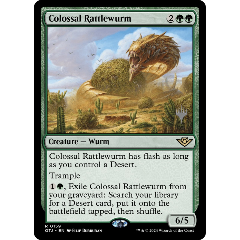 Colossal Rattlewurm (PPOTJ-159P) - Outlaws of Thunder Junction Promos