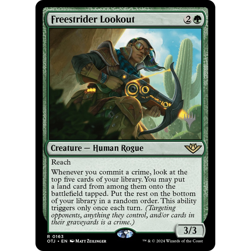 Freestrider Lookout (PPOTJ-163P) - Outlaws of Thunder Junction Promos