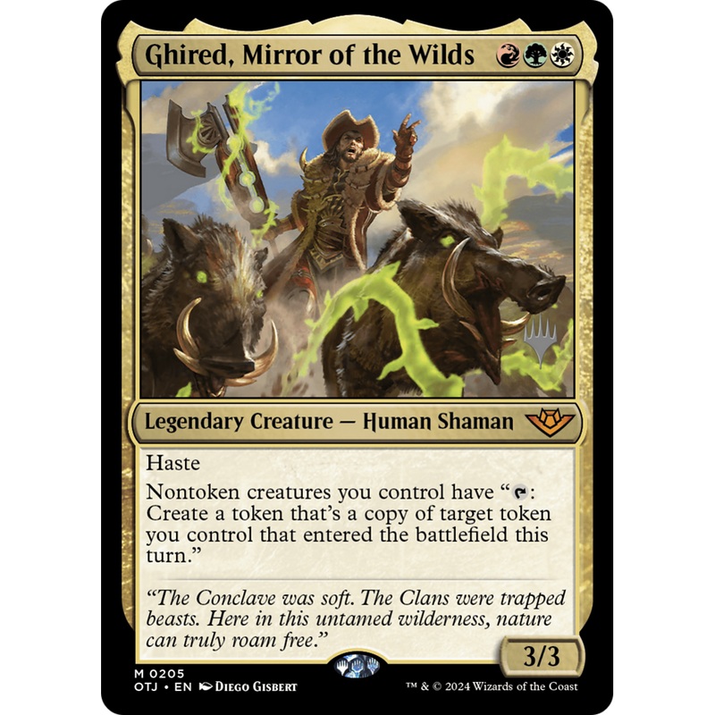 Ghired, Mirror of the Wilds (PPOTJ-205P) - Outlaws of Thunder Junction Promos Foil