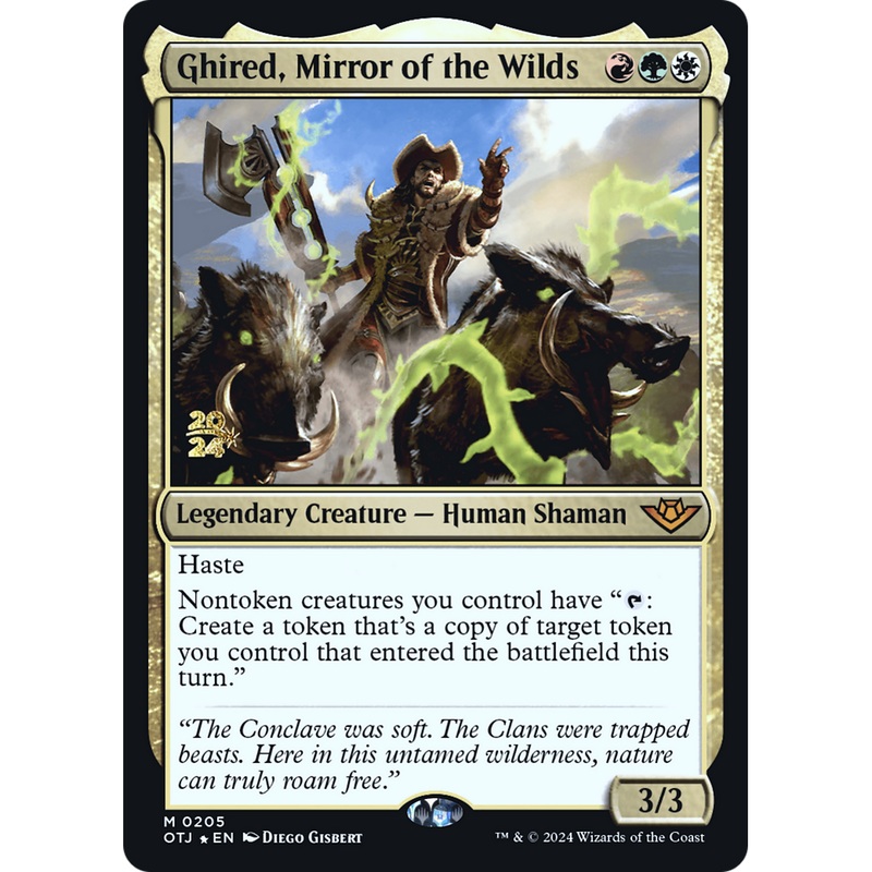 Ghired, Mirror of the Wilds (PRE-205S) - Outlaws of Thunder Junction Promos Foil