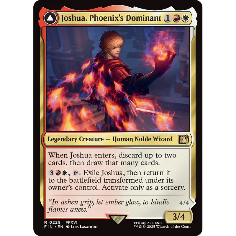 Joshua, Phoenix's Dominant // Phoenix, Warden of Fire (FIN-229) - FINAL FANTASY: (enchantment)