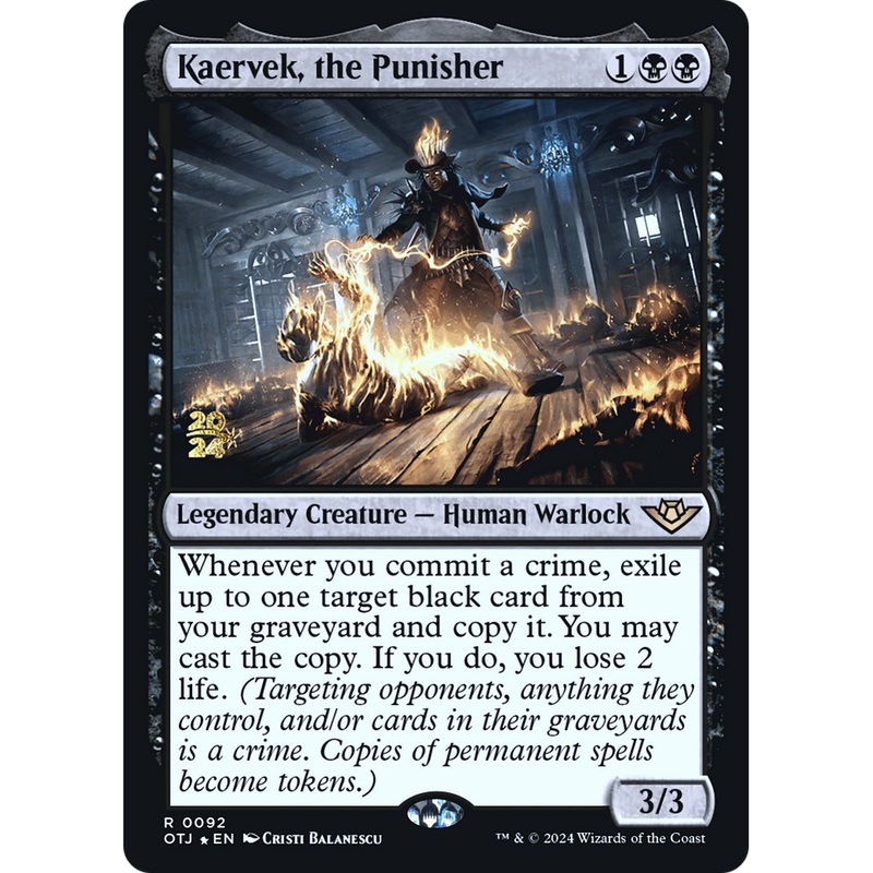 Kaervek, the Punisher (PRE-92S) - Outlaws of Thunder Junction Promos Foil