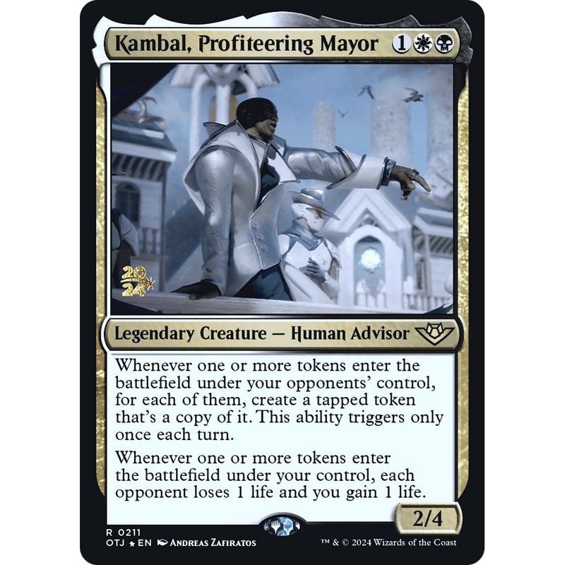 Kambal, Profiteering Mayor (PRE-211S) - Outlaws of Thunder Junction Promos Foil
