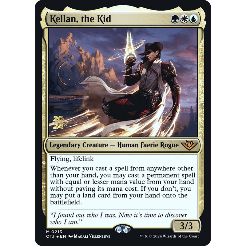 Kellan, the Kid (PRE-213S) - Outlaws of Thunder Junction Promos Foil