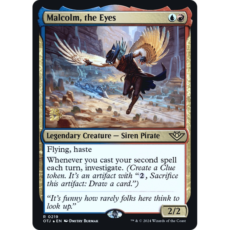 Malcolm, the Eyes (PRE-219S) - Outlaws of Thunder Junction Promos Foil