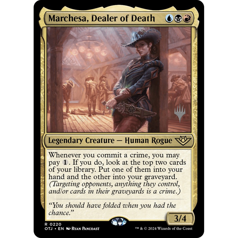 Marchesa, Dealer of Death (PPOTJ-220P) - Outlaws of Thunder Junction Promos