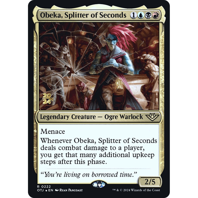 Obeka, Splitter of Seconds (PRE-222S) - Outlaws of Thunder Junction Promos Foil