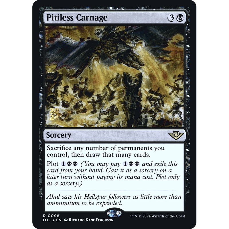 Pitiless Carnage (PRE-98S) - Outlaws of Thunder Junction Promos Foil