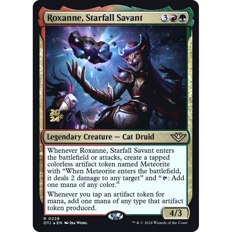 Roxanne, Starfall Savant (PRE-228S) - Outlaws of Thunder Junction Promos Foil