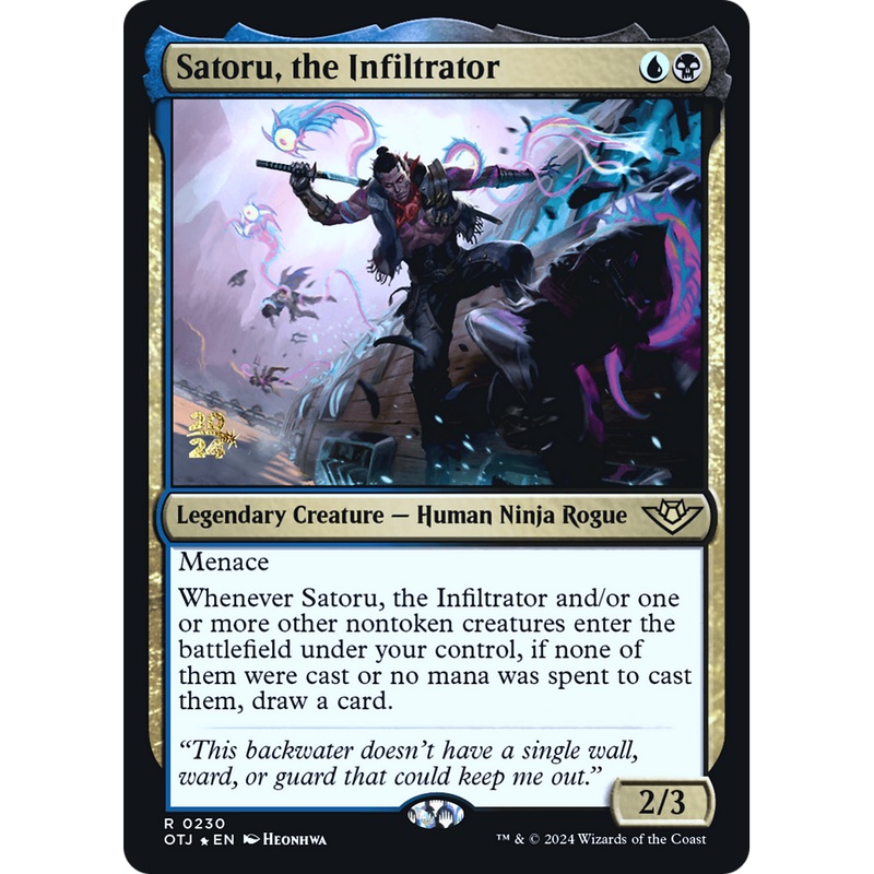 Satoru, the Infiltrator (PRE-230S) - Outlaws of Thunder Junction Promos Foil