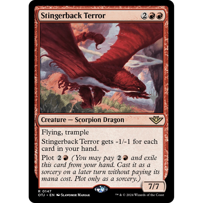 Stingerback Terror (PPOTJ-147P) - Outlaws of Thunder Junction Promos