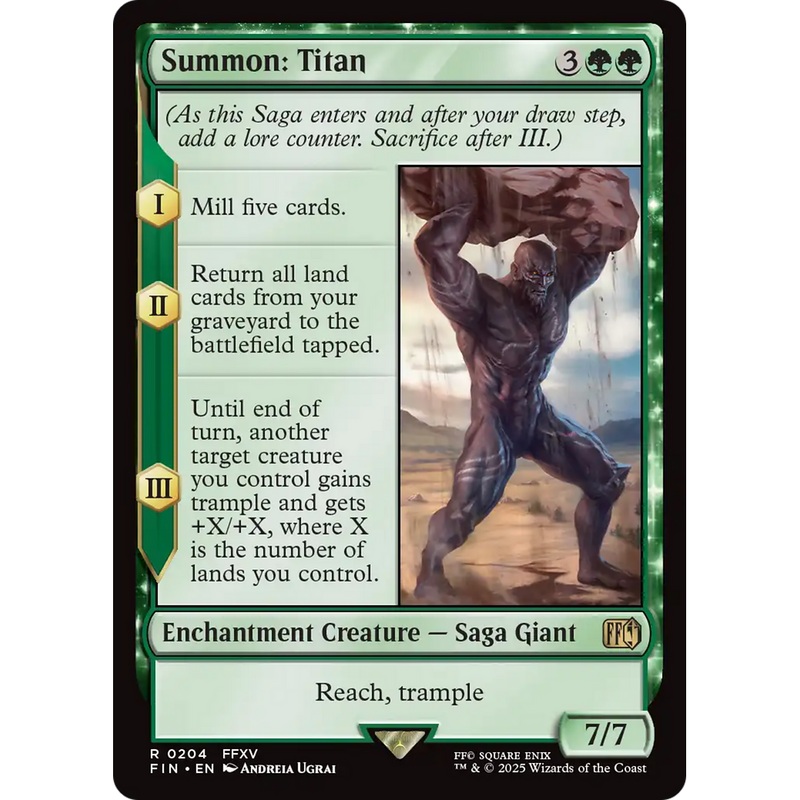 Summon: Titan (FIN-204) - FINAL FANTASY: (enchantment)