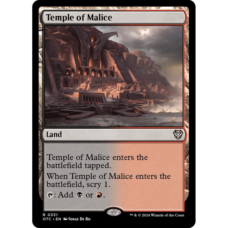 Temple of Malice (OTC-331) - Outlaws of Thunder Junction Commander