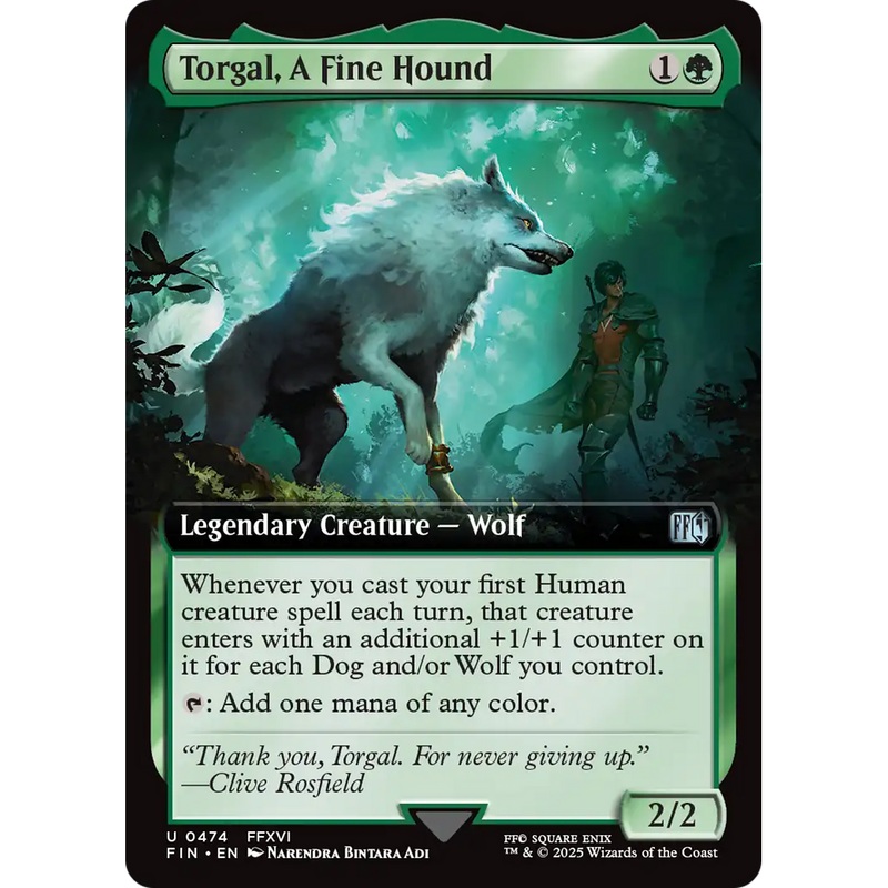 Torgal, A Fine Hound (FIN-474) - FINAL FANTASY: (Extended Art) Foil
