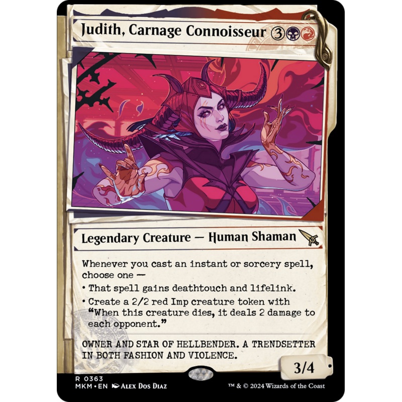 Judith, Carnage Connoisseur (MKM-363) - Murders at Karlov Manor: (Showcase) Foil